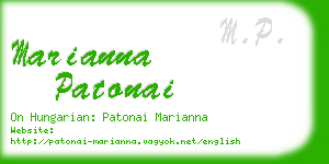 marianna patonai business card